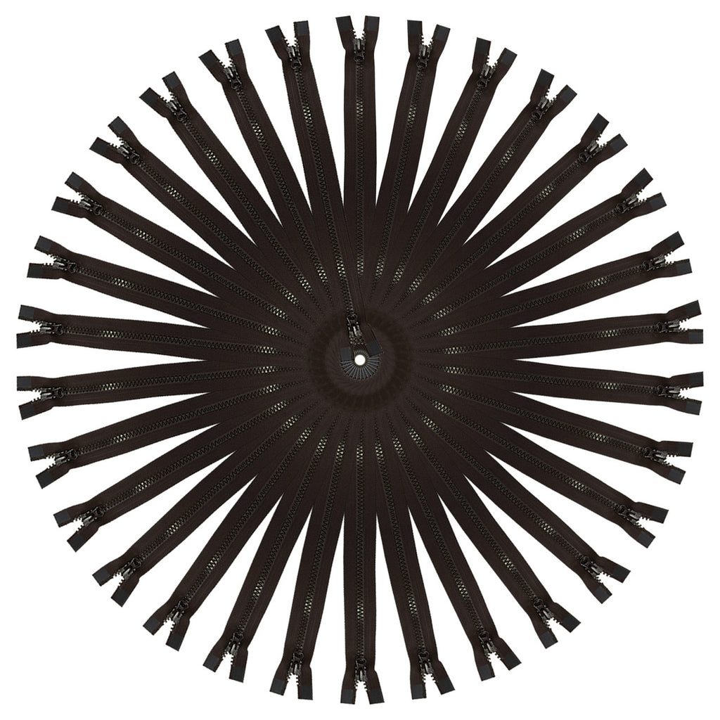 YKK Plastic Two-Way Open-End VISLON Zip, Black - 26" / 66cm