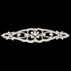 Sew-On Diamante Motif - 112mm x 72mm - Silver