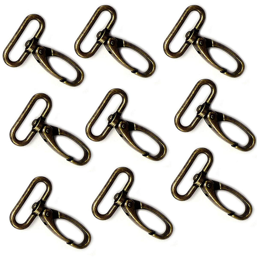 Swivel Clasp Snap Hooks with Rounded Rectangle Ring (Pack of 2)