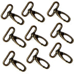 Swivel Clasp Snap Hooks with Rounded Rectangle Ring (Pack of 2)