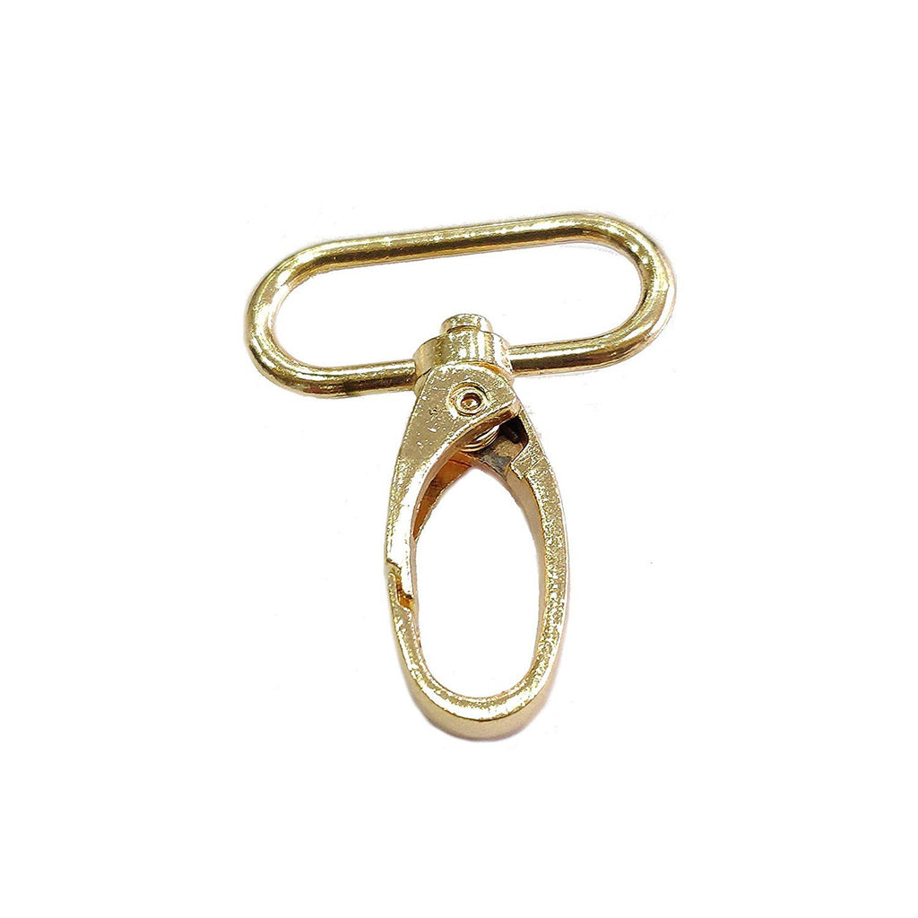 Swivel Clasp Snap Hooks with Rounded Rectangle Ring (Pack of 2)