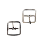 Silver Metal Belt Buckle with One Pin Bar - (Pack of 2)