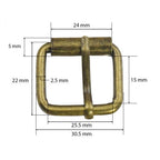 25mm One-Pin Roller Buckle (Pack of 2)
