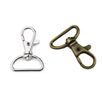 Swivel Lobster Clasp with 25mm D-Ring - (Pack of 2)