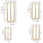 Rounded Triglide Slider Metal Buckle - (Pack of 2)