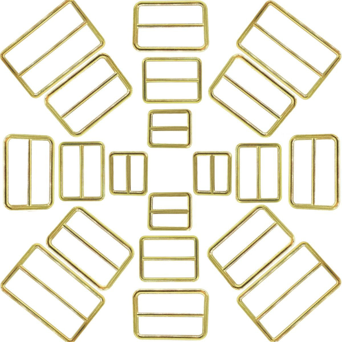 Triglide Slider Metal Buckles - (Pack of 2)