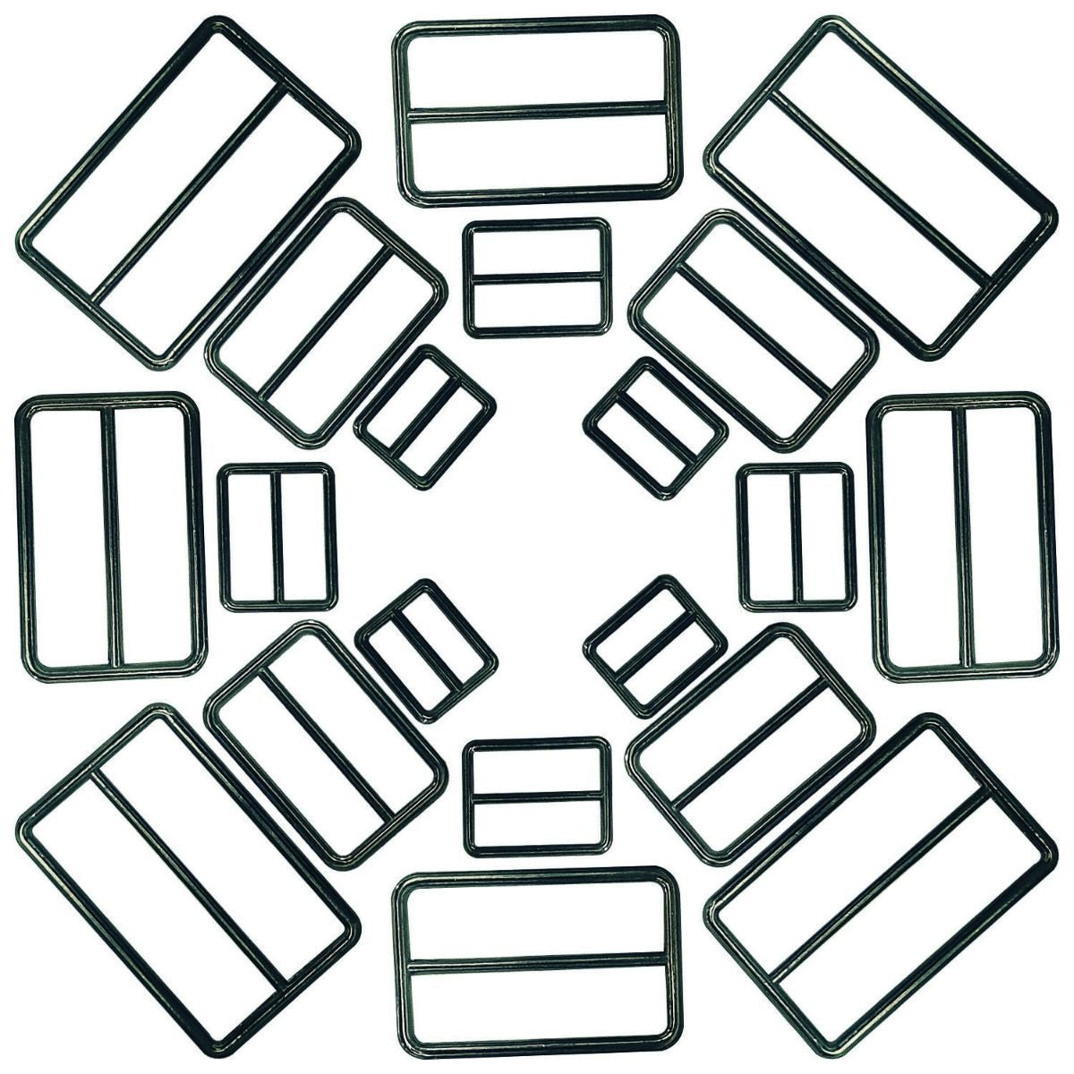 Triglide Slider Metal Buckles - (Pack of 2)