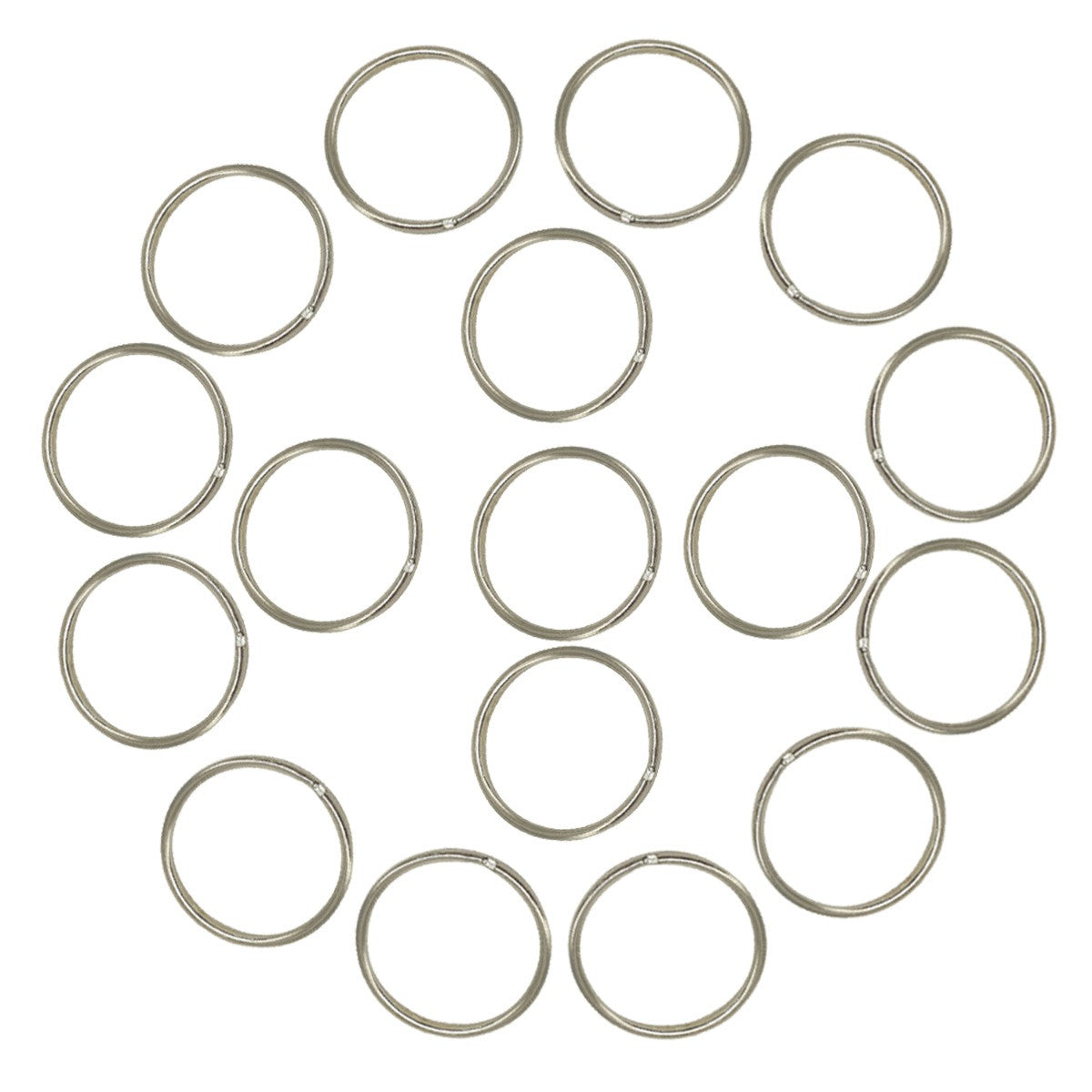 Round Metal Keyring Ring - (Pack of 1)