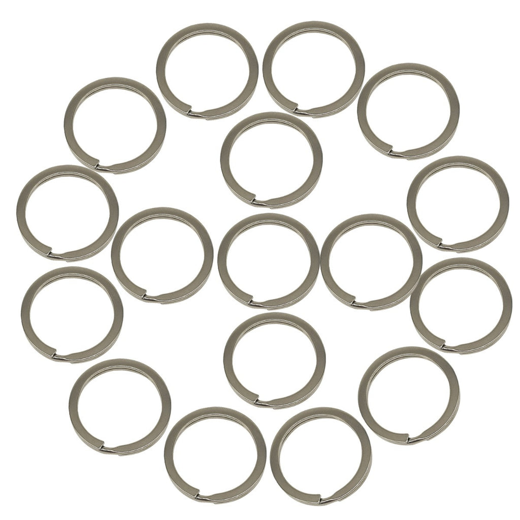 Flat Round Metal Keyring Ring - (Pack of 1)