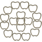 32mm Silver Apple-Shaped Metal Keyring