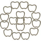 32mm Silver Apple-Shaped Metal Keyring