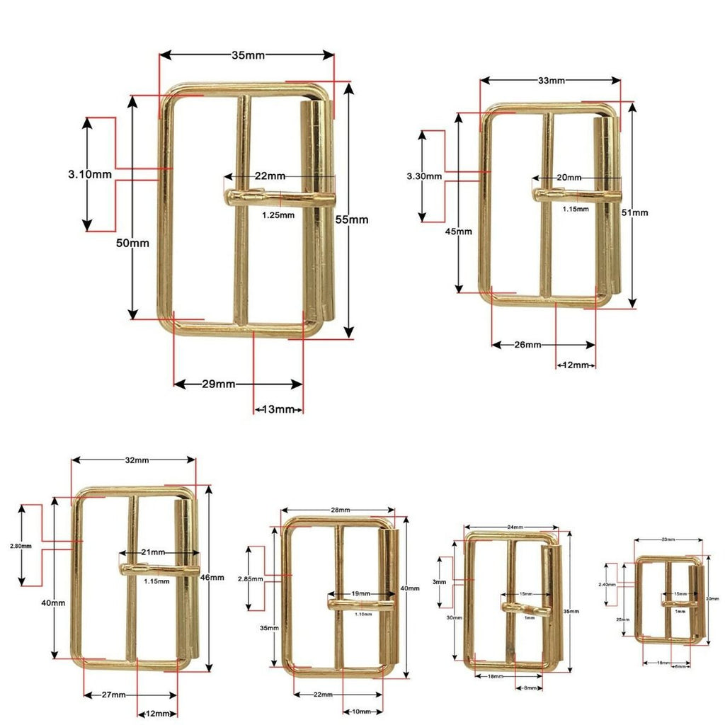 Metal Single Pin Roller Buckles - (Pack of 2)