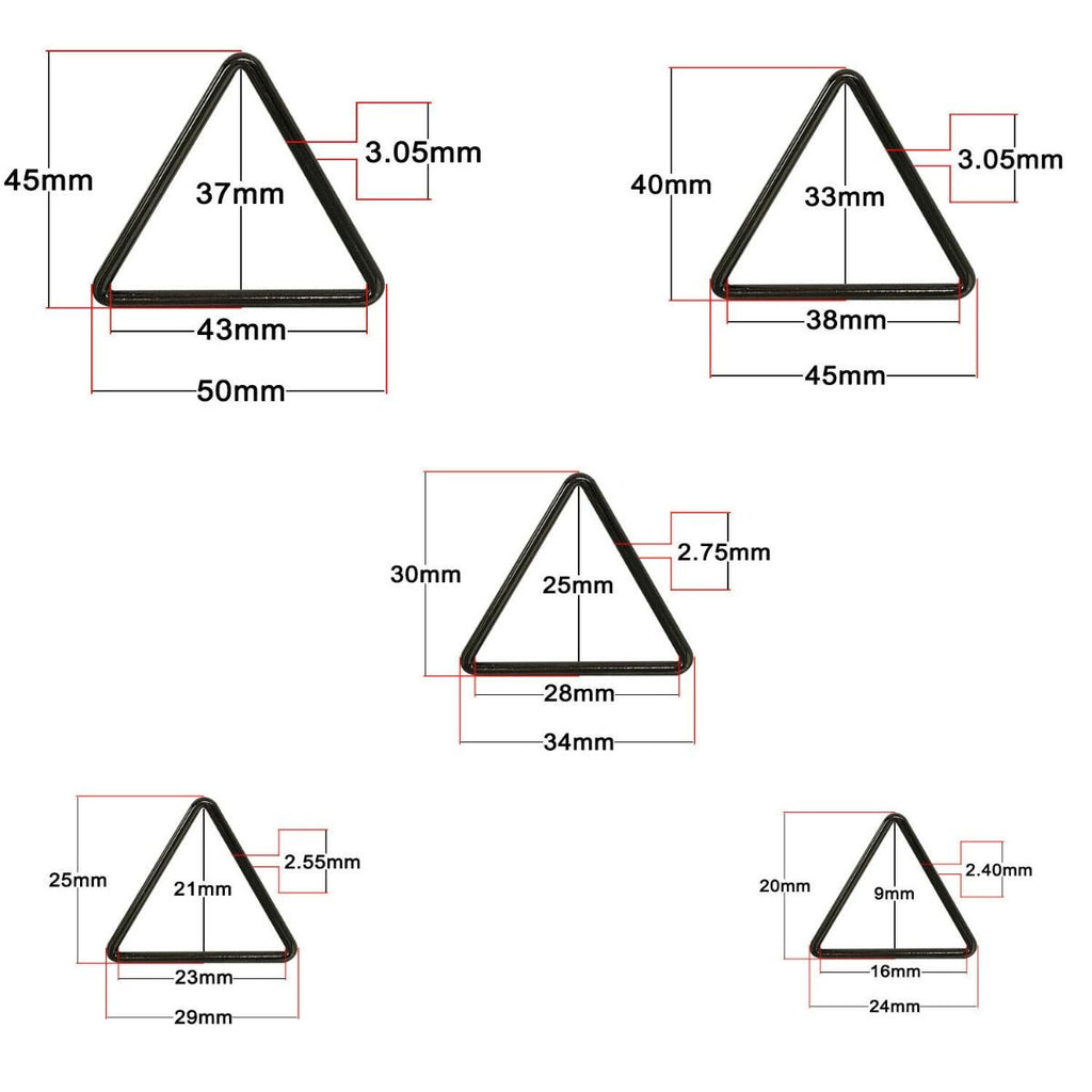 Welded Metal Triangle Rings - (Pack of 2)
