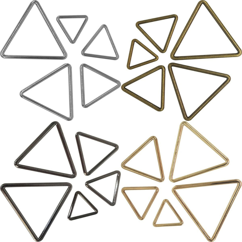 Welded Metal Triangle Rings - (Pack of 2)