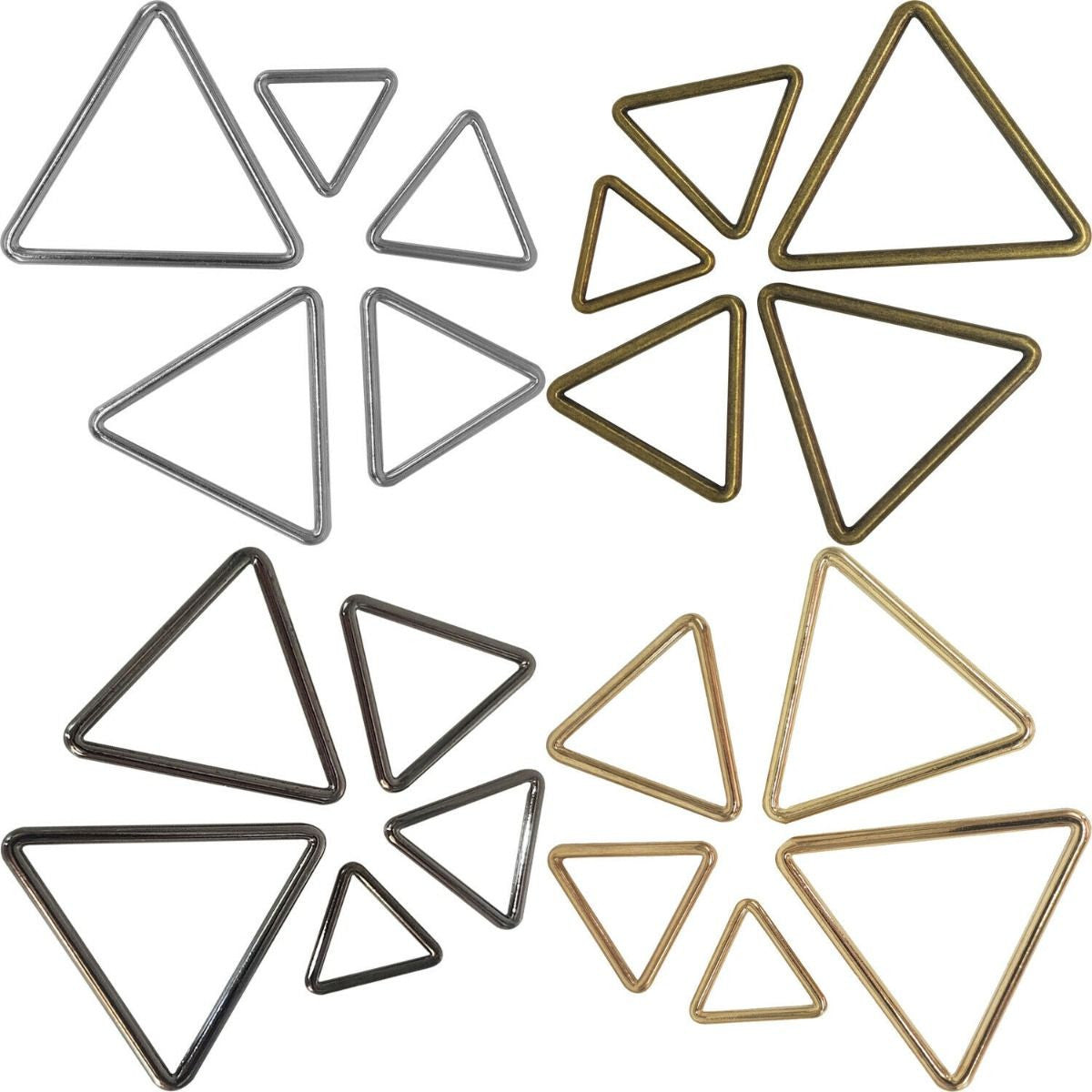 Welded Metal Triangle Rings - (Pack of 2)
