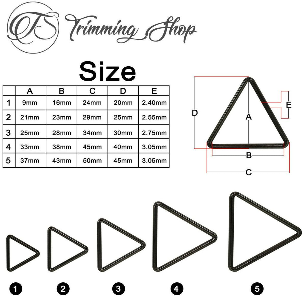 Welded Metal Triangle Rings - (Pack of 2)