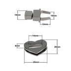 20mm Heart Twist and Turn Clasp - (Pack of 1)