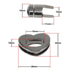 24mm Heart Twist and Turn Clasp - (Pack of 1)