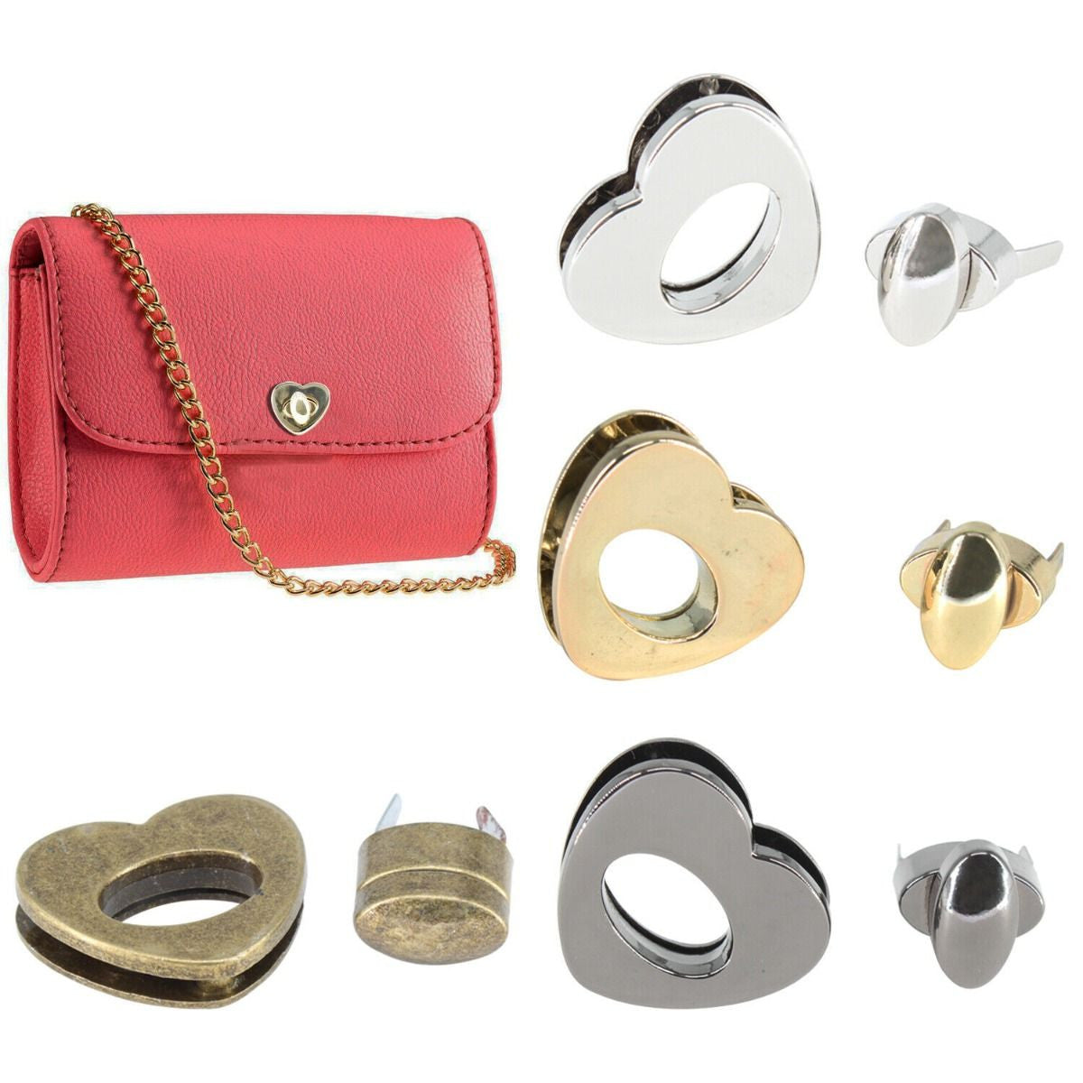 24mm Heart Twist and Turn Clasp - (Pack of 1)