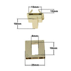 25mm Square Twist and Turn Clasp - (Pack of 1)