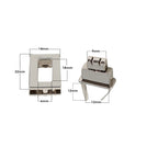 14mm x 22mm Rectangle Twist and Turn Clasp