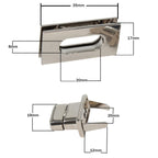 17mm x 35mm Rectangle  Twist and Turn Clasp