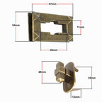 47mm x 24mm Rectangle Twist and Turn Clasp - (Pack of 1)