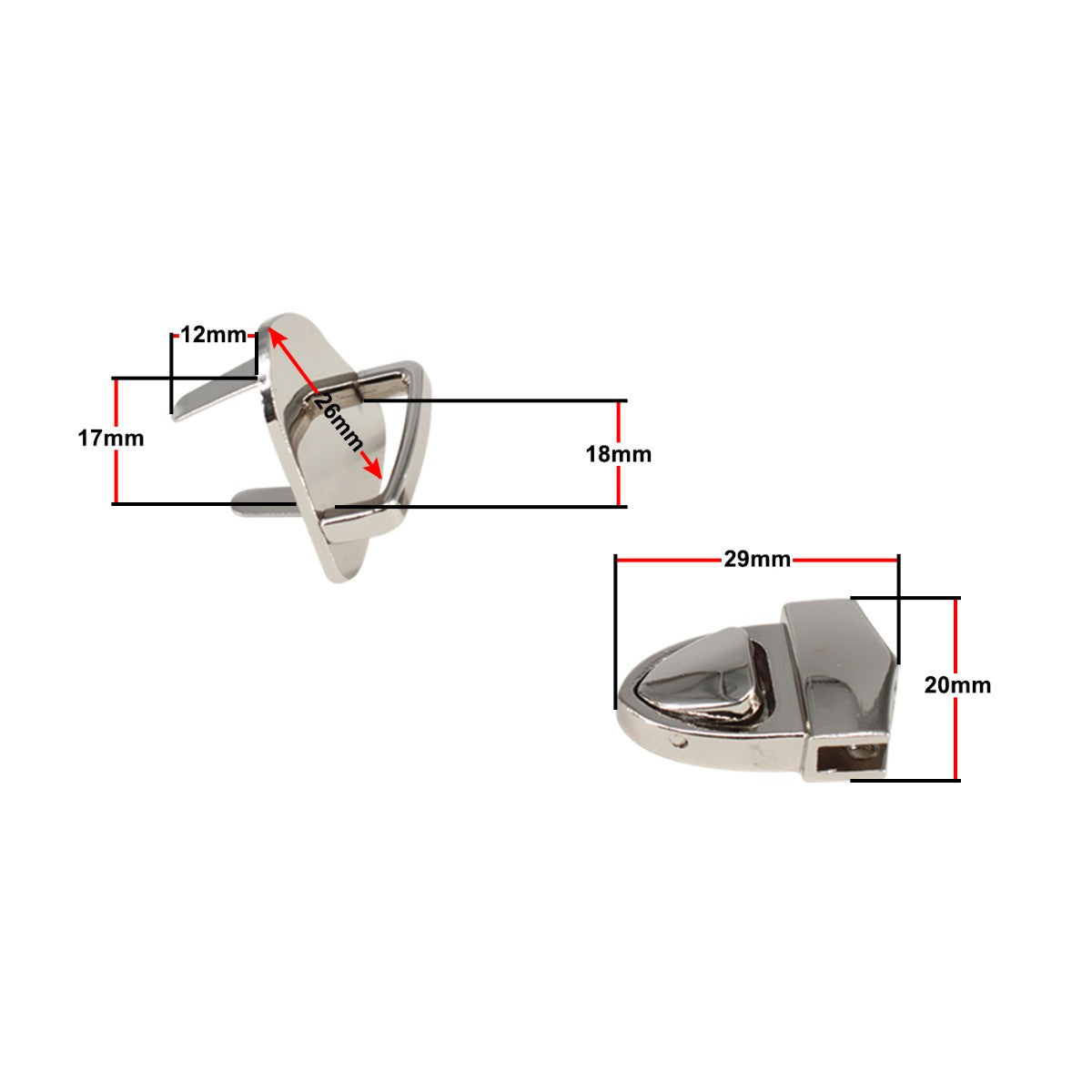 29mm x 20mm Tuck Lock Clasp