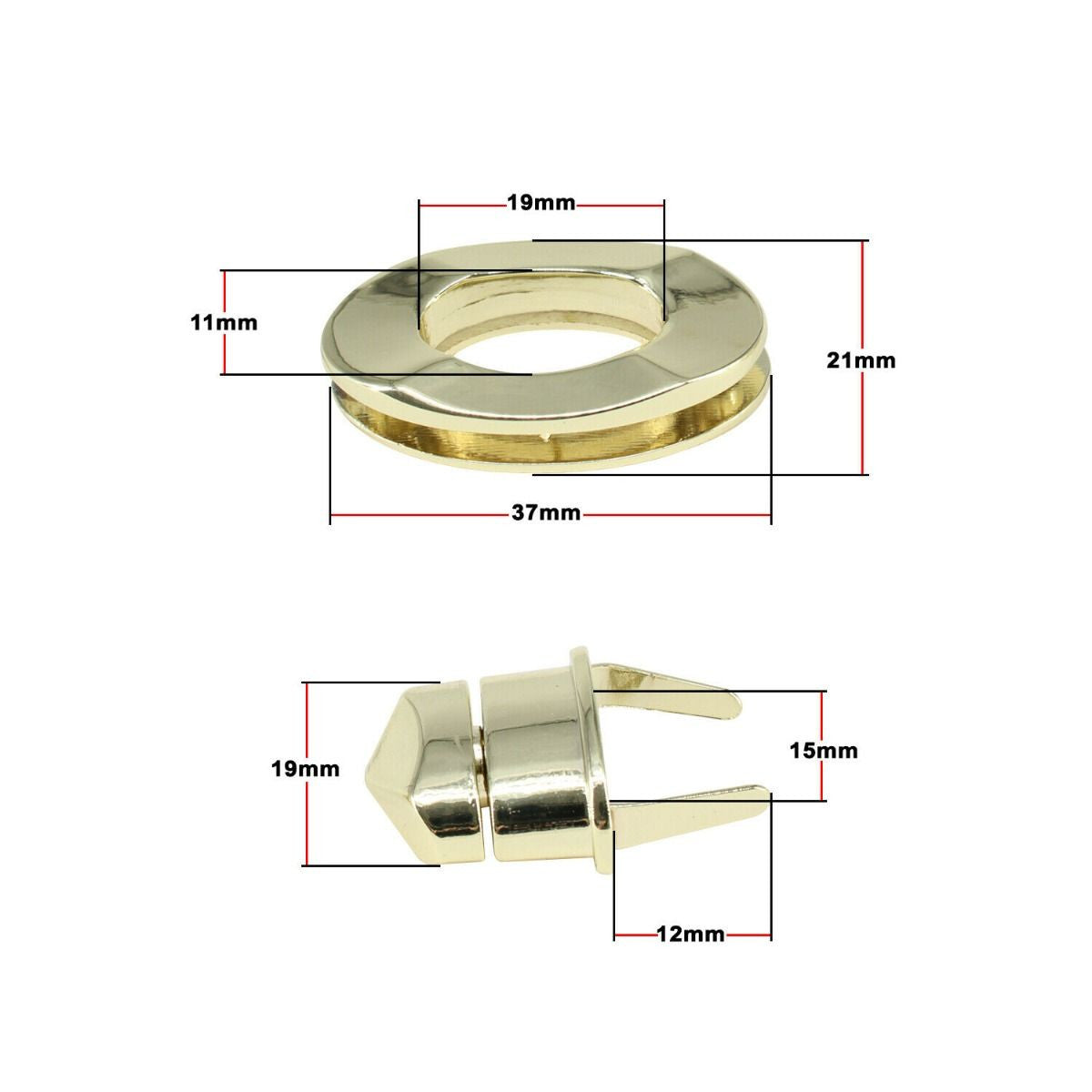 37mm Oval Twist and Turn Lock - (Pack of 1)