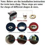 37mm Oval Twist and Turn Lock - (Pack of 1)