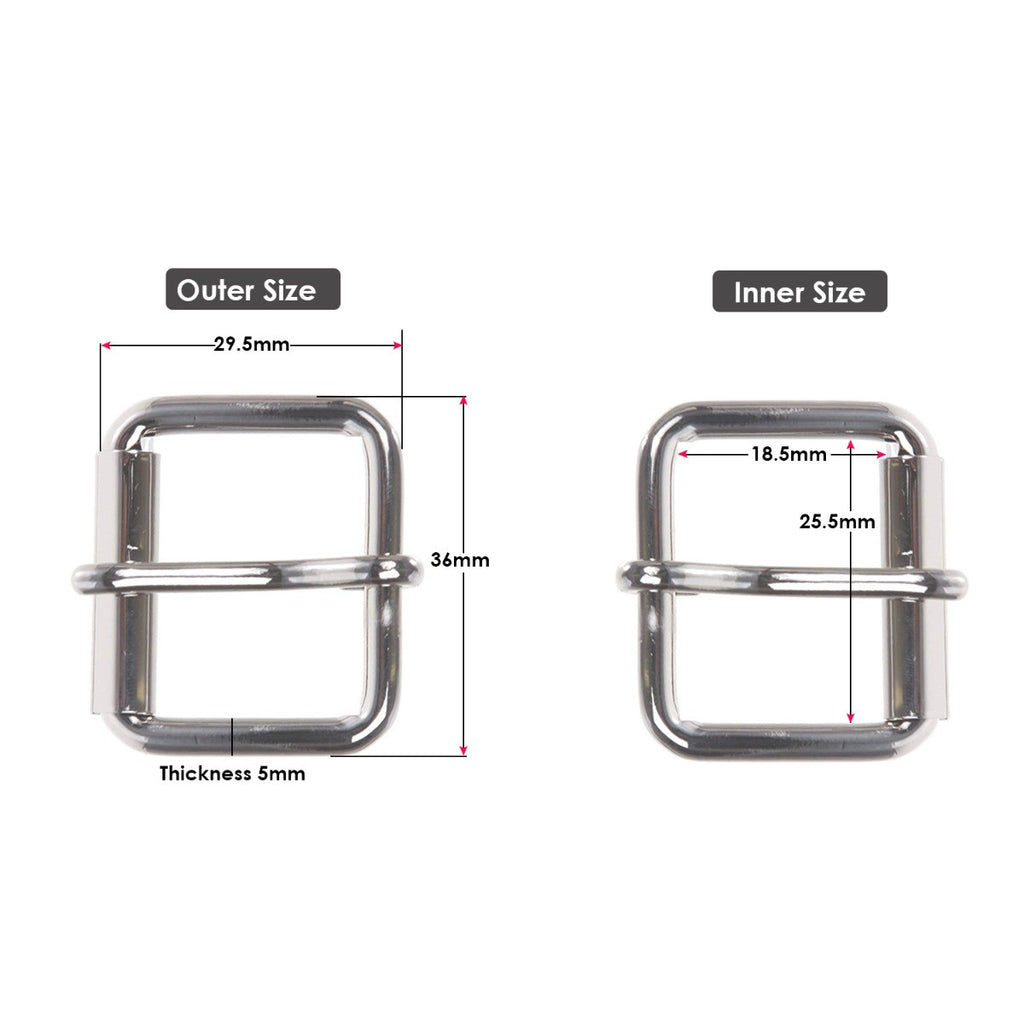 Heavy Duty Single Prong Roller Buckle - (Pack of 2)