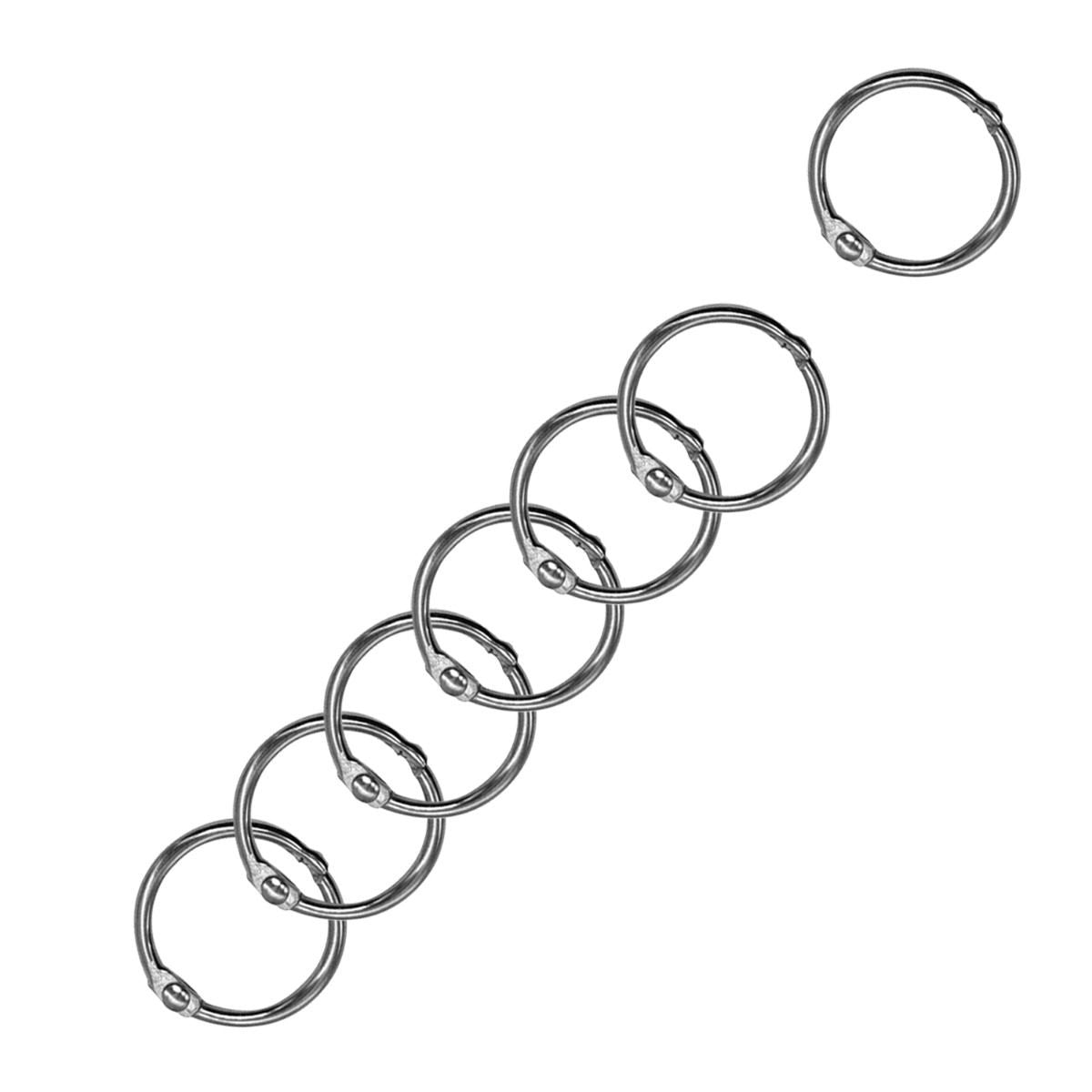 Metal Loose Leaf Book Rings Snap Closure Ring Pack 2