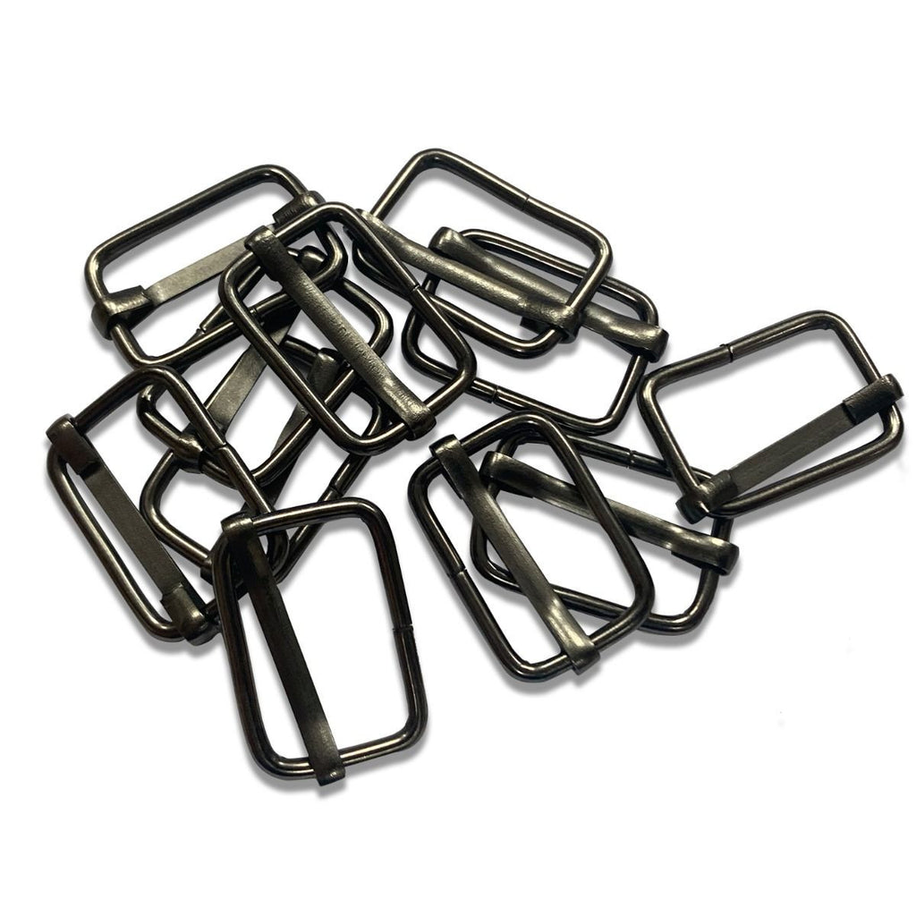 20mm Metal Gunmetal Triglide Slider Bar Buckle - (Pack of 10)
