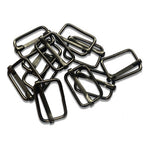 20mm Metal Gunmetal Triglide Slider Bar Buckle - (Pack of 10)