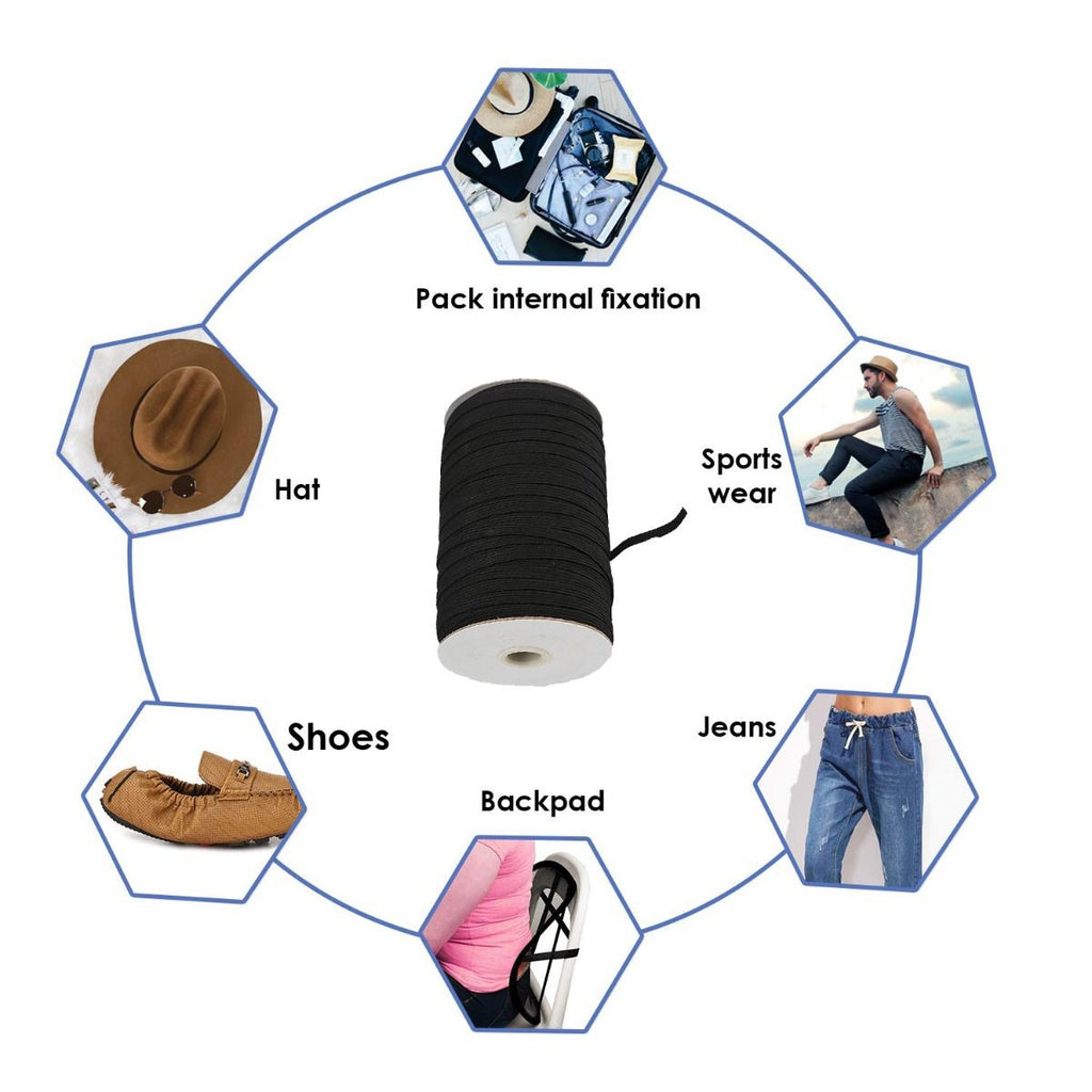 12mm Flat Elastic Cord