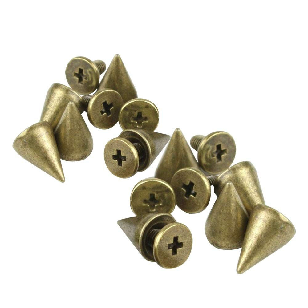Screw Back Metal Cone Studs - (Pack of 50)