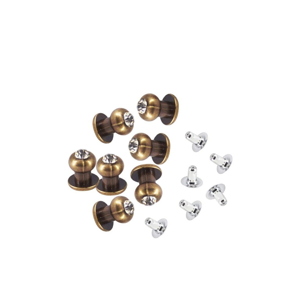 Diamante Studded Chicago Rivets (Pack of 100)