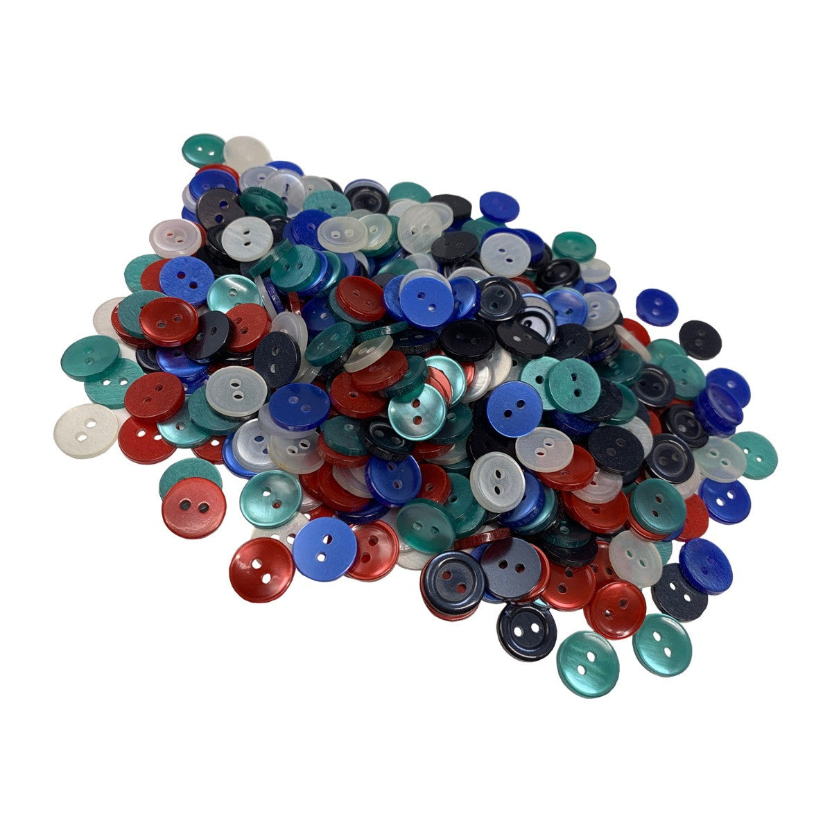Round Plastic Assorted Buttons - 50g