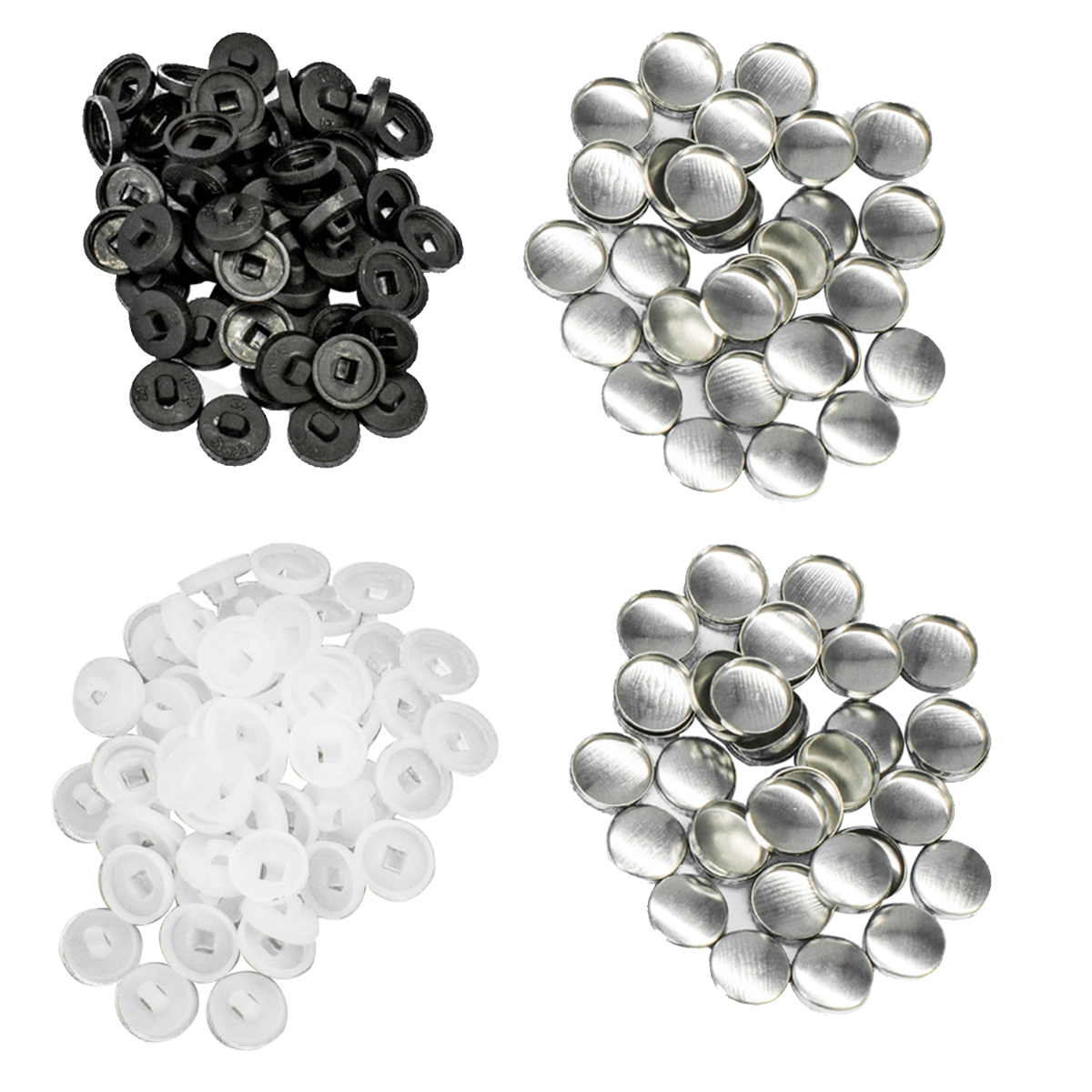 Aluminium / Plastic Button Blanks - (Pack of 50)