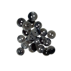Round 2-Hole Plastic Buttons, Grey - (Pack of 10)
