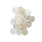 15mm Plastic 2-Hole Buttons, Ivory - (Pack of 10)