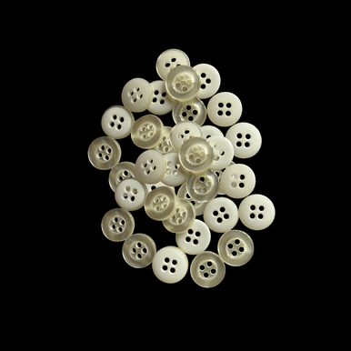 Round 4-Hole Buttons (Pack of 10) - Ivory