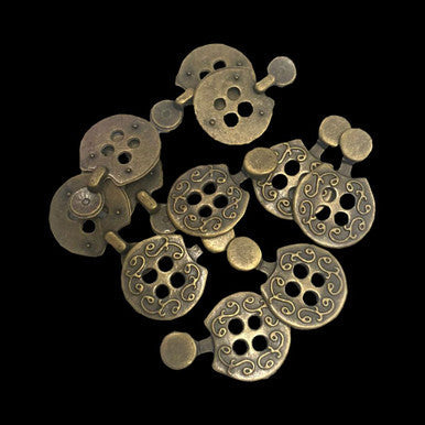 Vintage Metal Buttons - (Pack of 10)