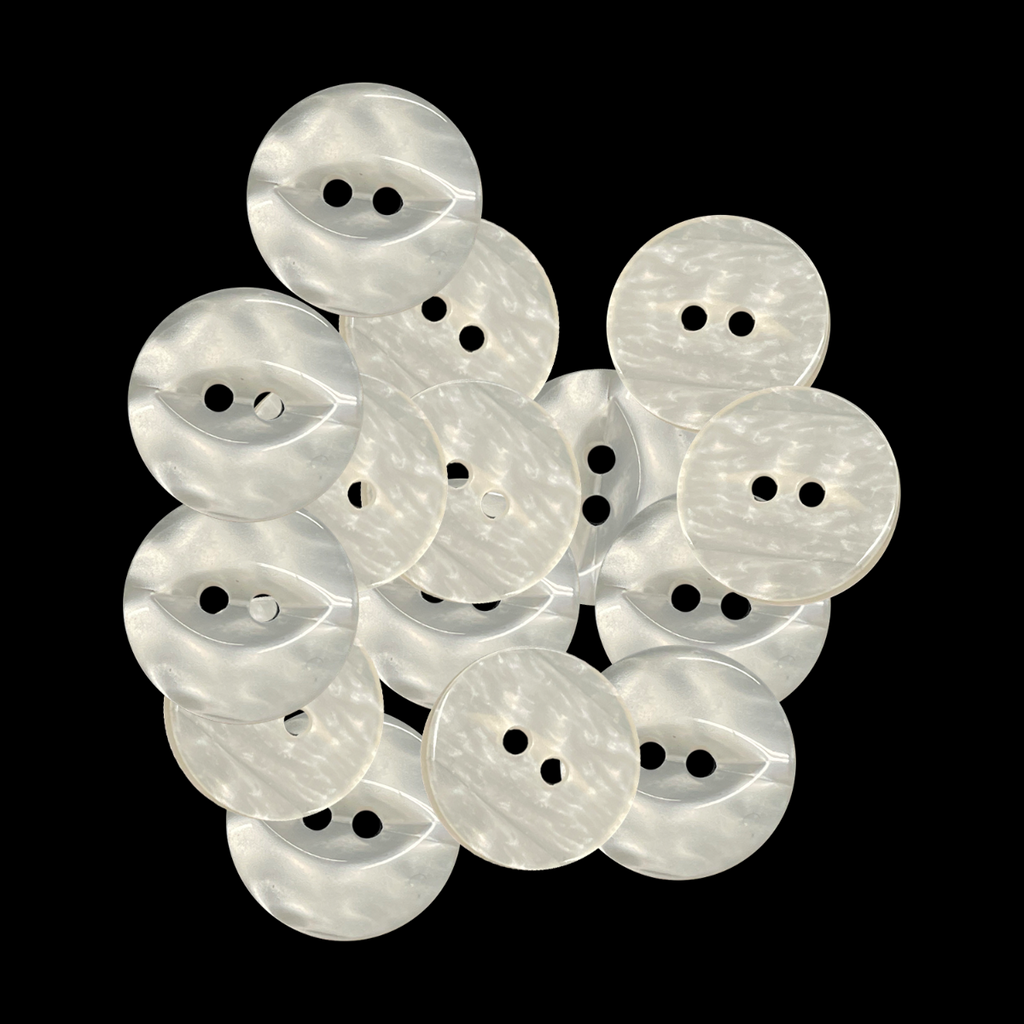 Round 2-Hole Plastic Button, Light Ivory - (Pack of 10)