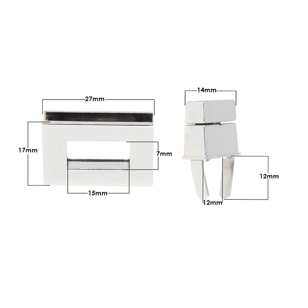 17mm x 27mm Rectangle Twist and Turn Clasp