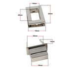 19mm x 32mm Rectangle  Twist and Turn Clasp