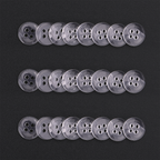 Clear Buttons - 4 Hole