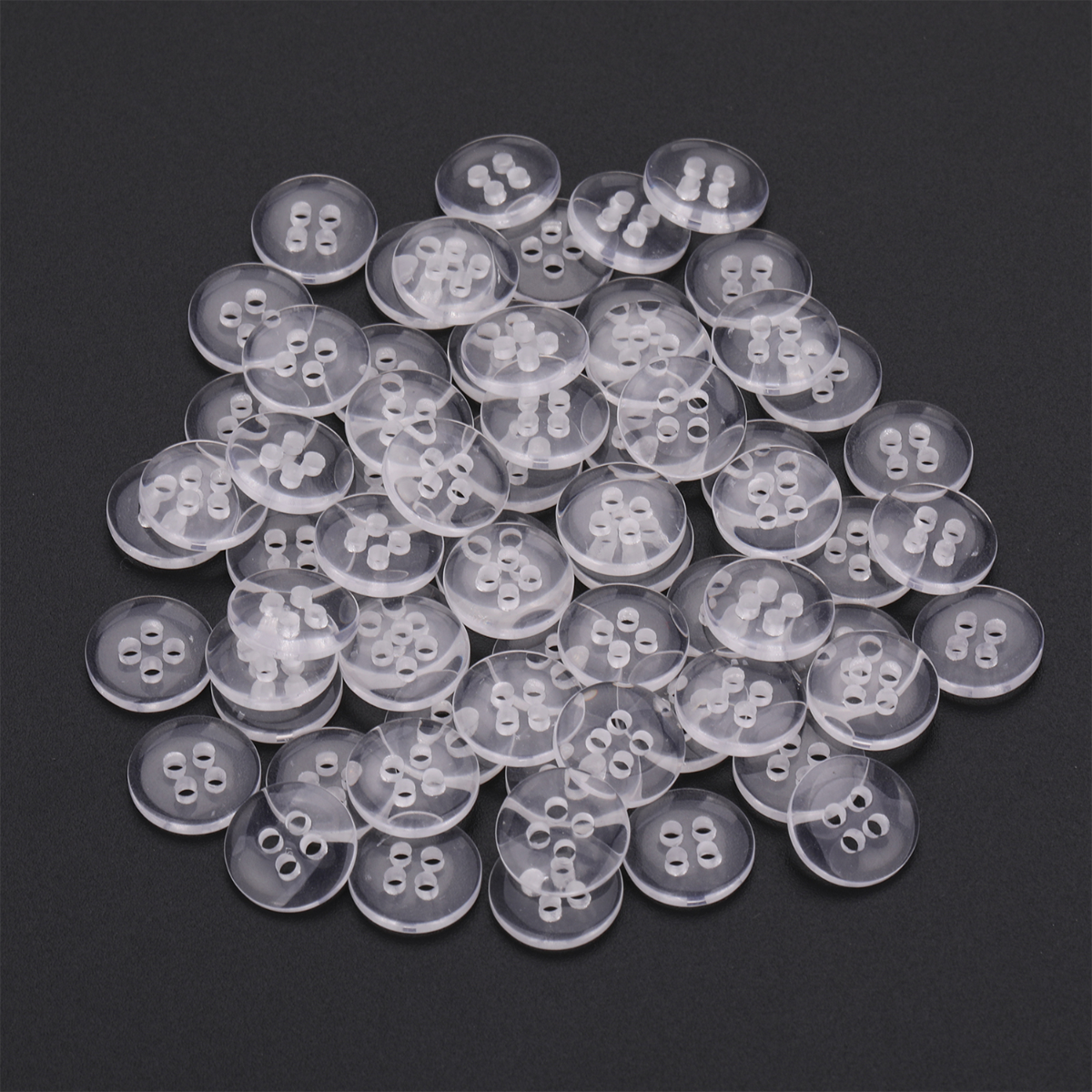 Clear Buttons - 4 Hole