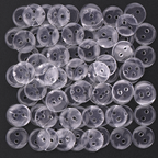 Round Plastic Buttons - Clear