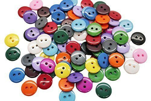Cute 2-Hole Plastic Buttons - (Pack of 100)